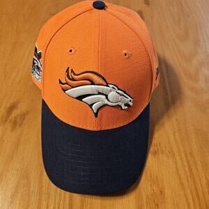 Denver Broncos Hat Cap Strap Back Mens One Size Orange NFL Football New Era